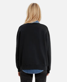 The Kooples FEMME BLACK WASHED sweatshirt avec sérigraphie noir