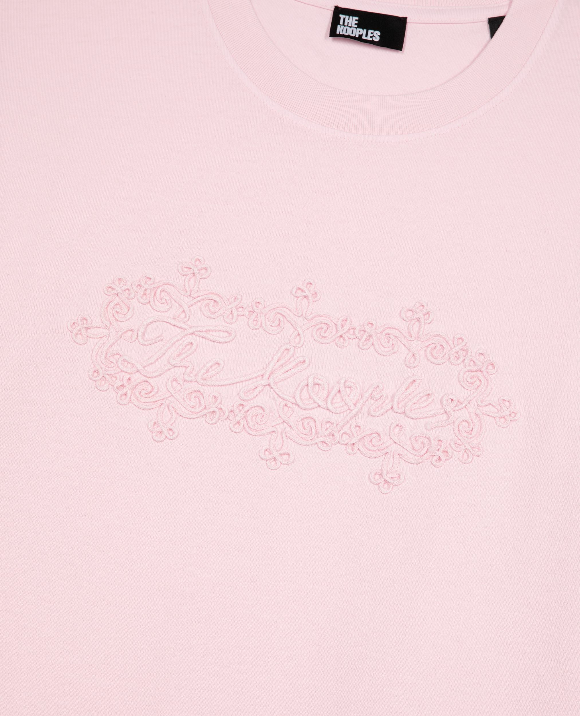 T-shirt avec broderie logo rose pâle, LILA, hi-res image number null