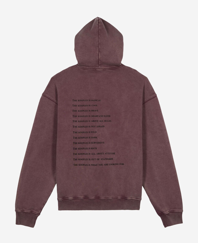 The Kooples HOMME FIGUE sweatshirt à capuche what is bordeaux