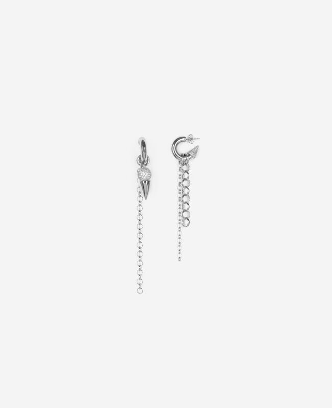 The Kooples FEMME SILVER boucles d'oreilles argentées