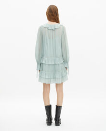 The Kooples FEMME BLUE/GREEN robe courte avec volants bleu