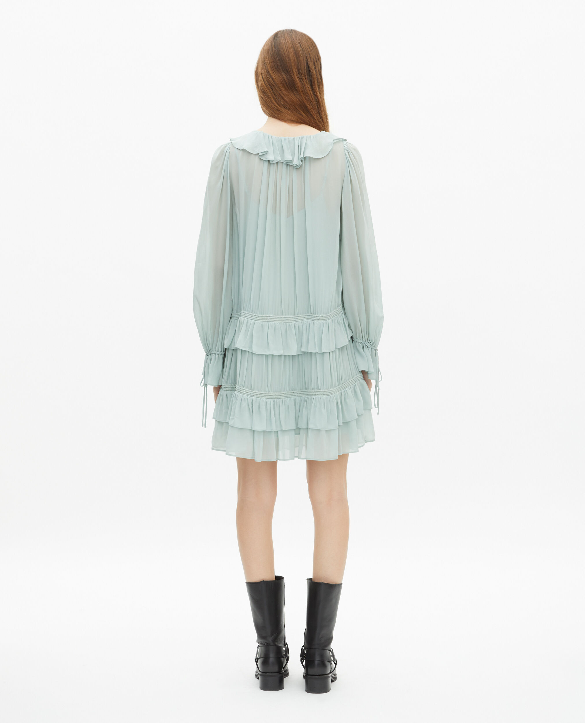 Robe courte avec volants bleu, BLUE/GREEN, hi-res image number null