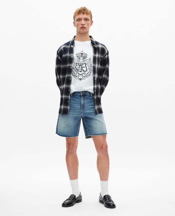 The Kooples HOMME WHITE t-shirt avec sérigraphie blason blanc