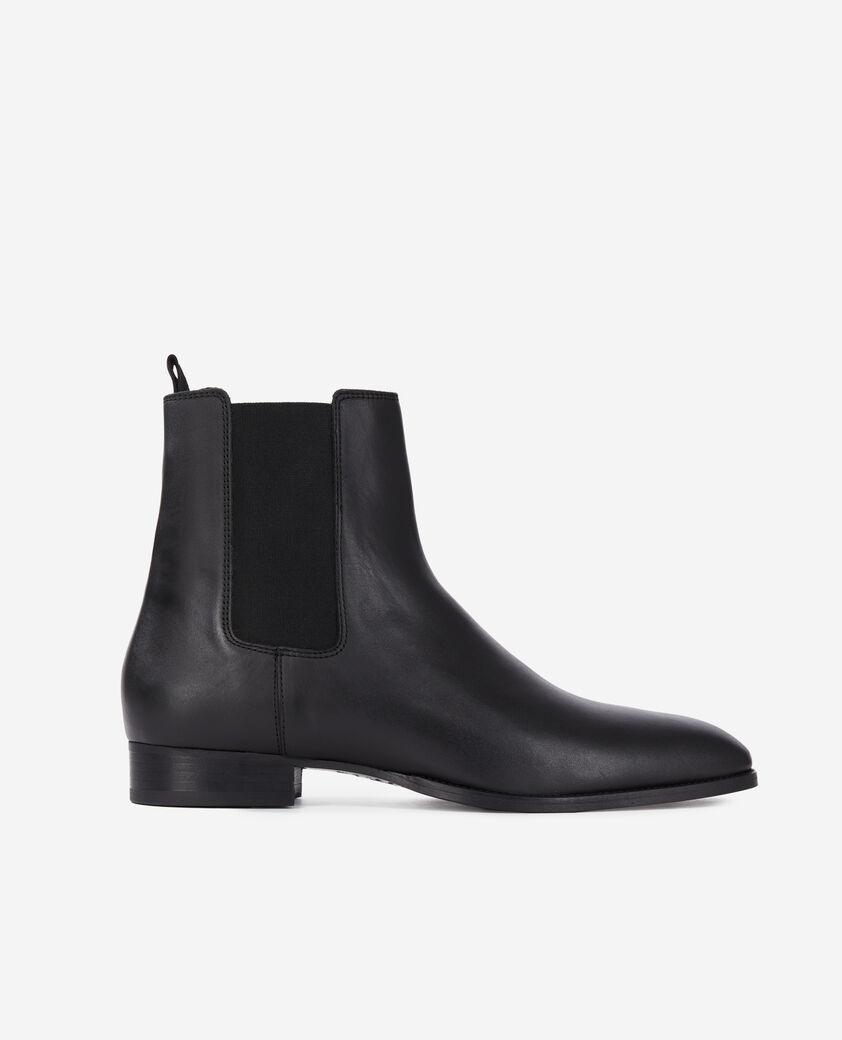 The Kooples HOMME BLACK bottines chelsea en cuir noires