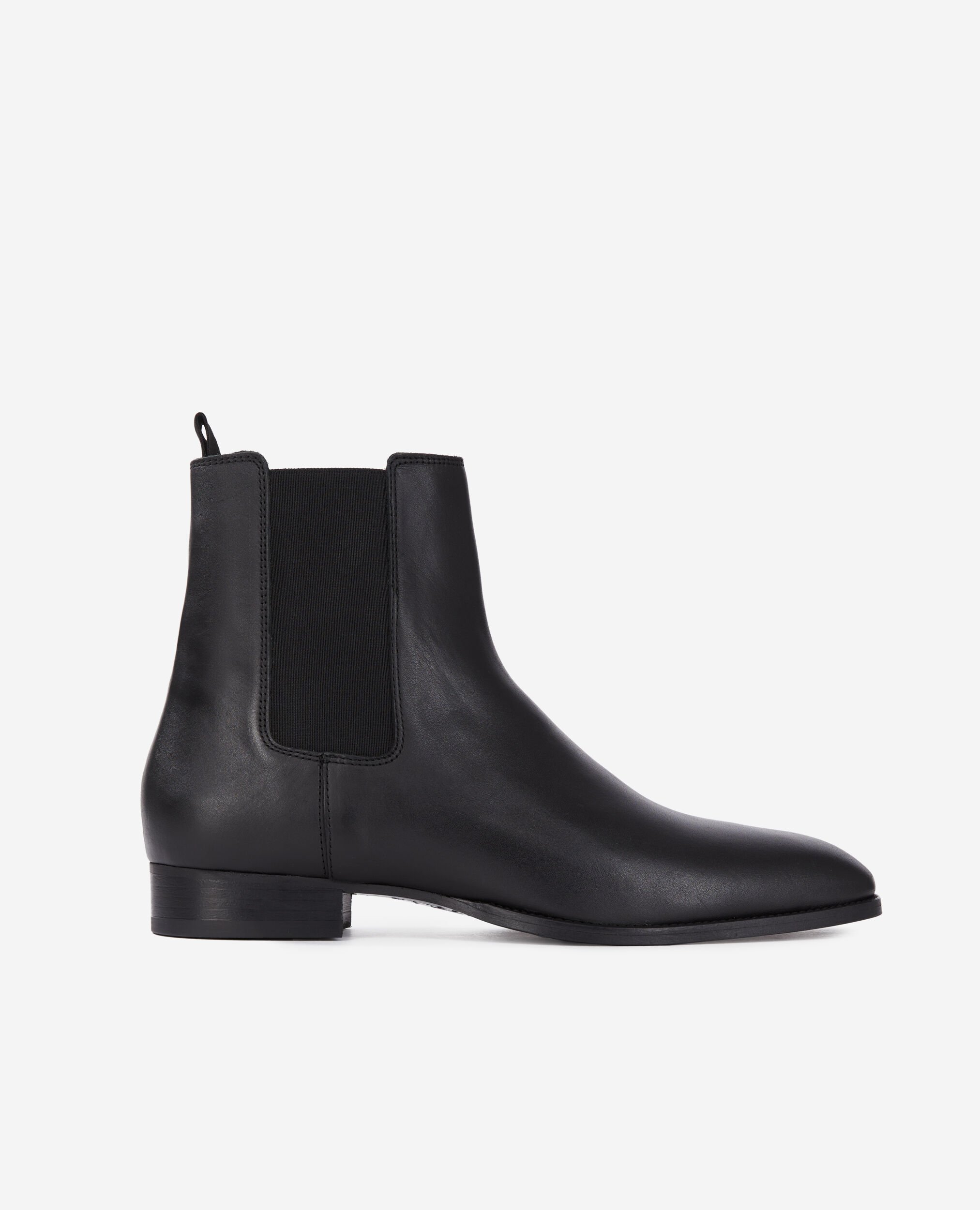 Bottines Chelsea en cuir noires, BLACK, hi-res image number null