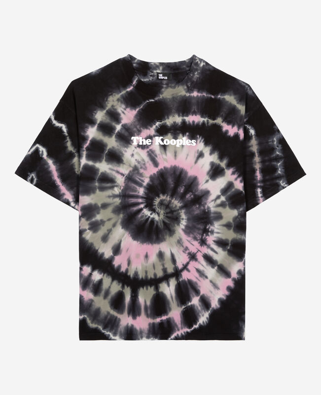 The Kooples HOMME ECRU GREEN t-shirt tie and dye noir