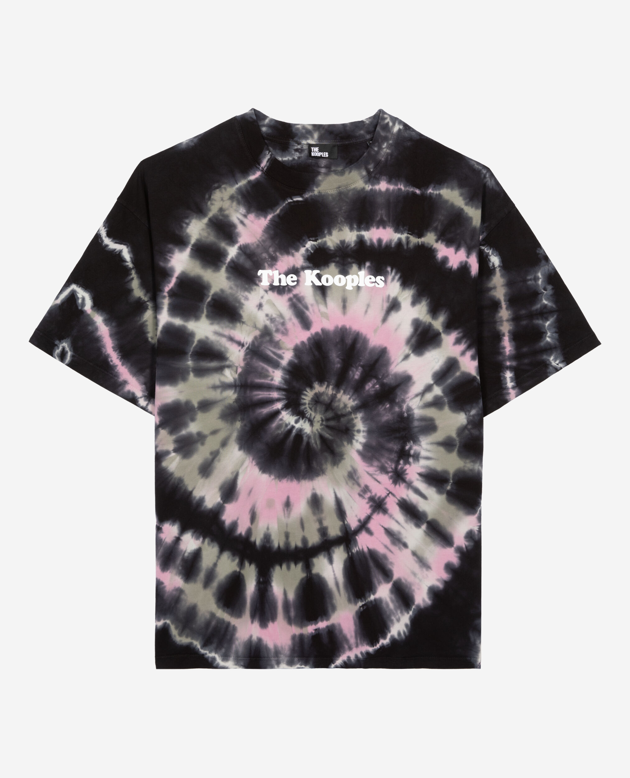 T-shirt tie and dye noir, ECRU GREEN, hi-res image number null
