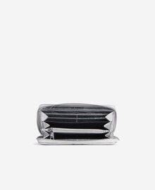 The Kooples FEMME SILVER portefeuille blason en cuir argenté
