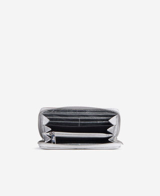 The Kooples DAMEN SILVER geldbörse blason aus silbernem leder