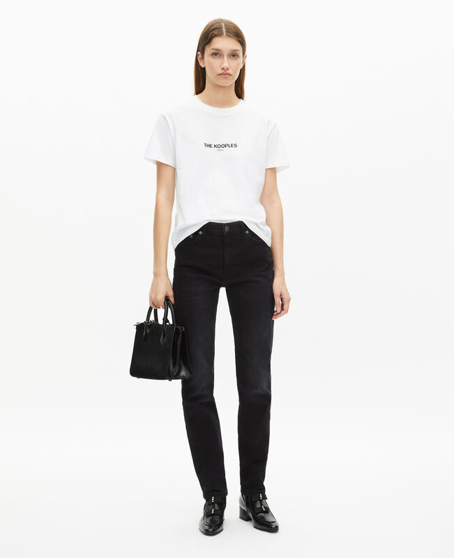 The Kooples FEMME WHITE t-shirt logo blanc