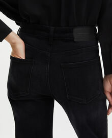 The Kooples FEMME BLACK WASHED jean flare noir