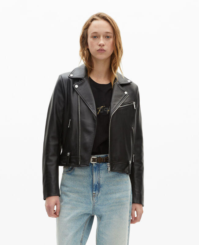The Kooples FEMME BROWN ceinture fine en cuir marron