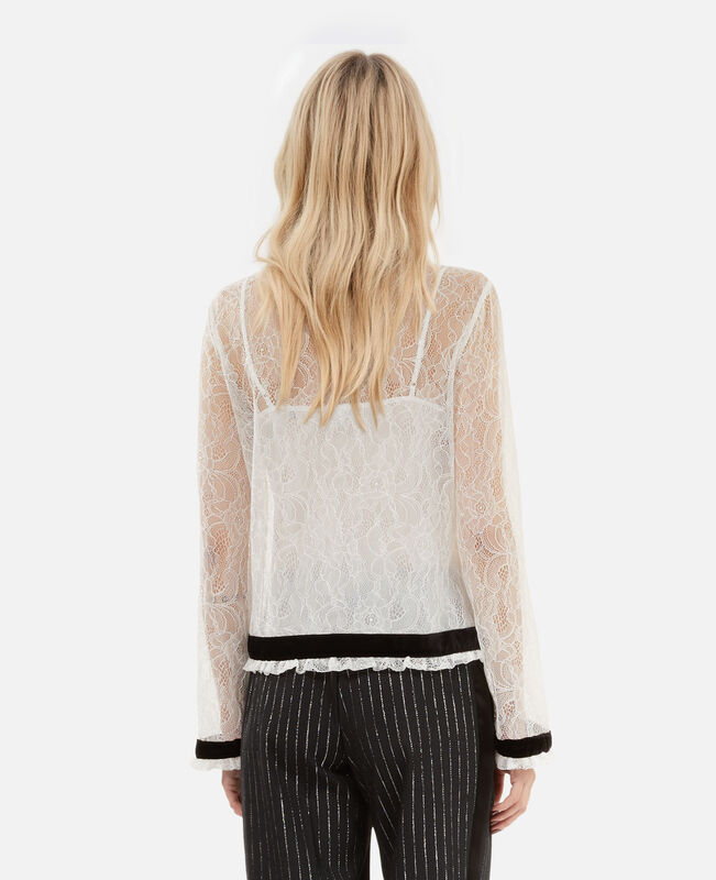 The Kooples FEMME ECRU chemise en dentelle écrue