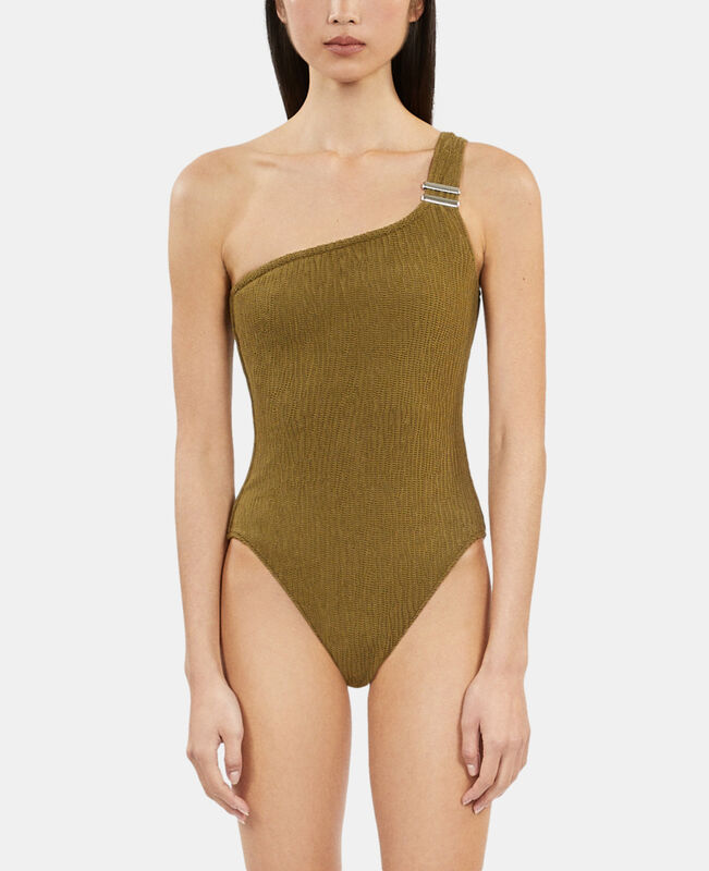 The Kooples FEMME KAKI maillot de bain the kooples x luz une pièce asymétrique kaki