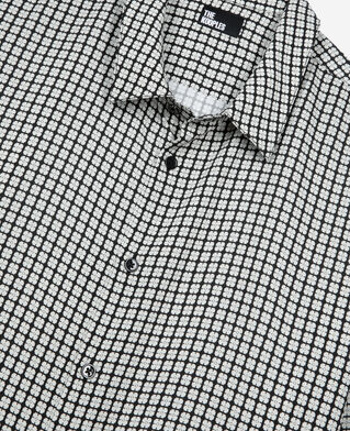 The Kooples MEN BLACK WHITE floral print shirt