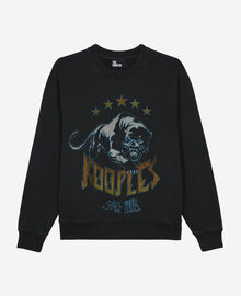 The Kooples FEMME BLACK WASHED sweatshirt avec sérigraphie noir