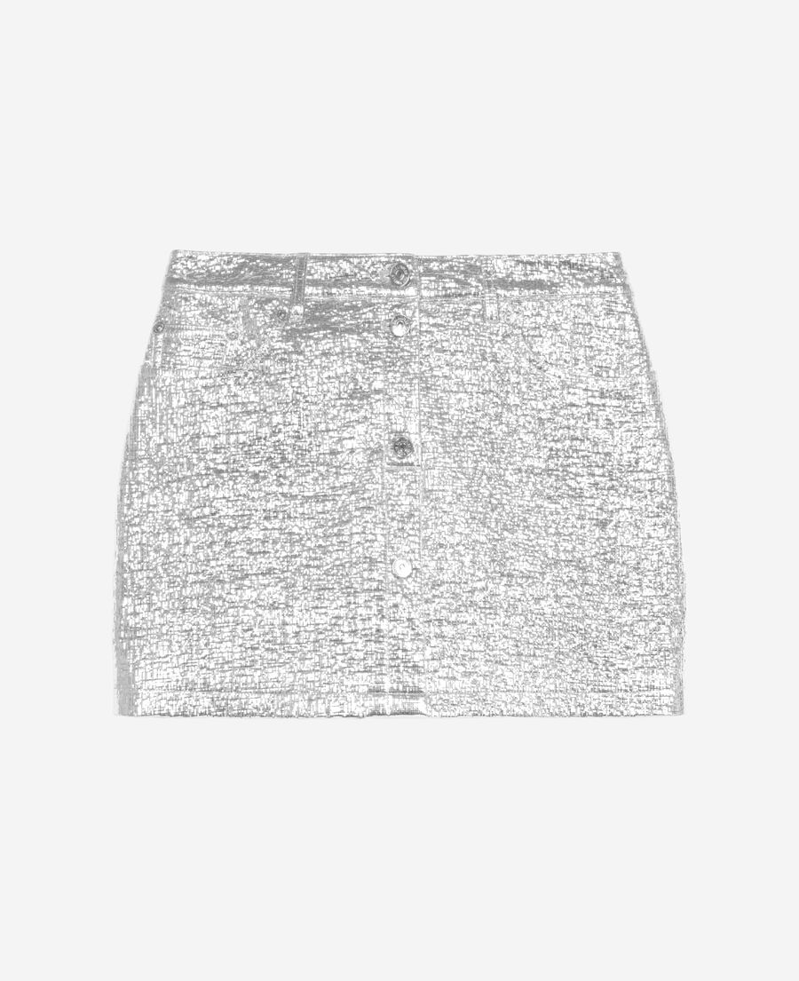 The Kooples WOMEN SILVER short silver skirt