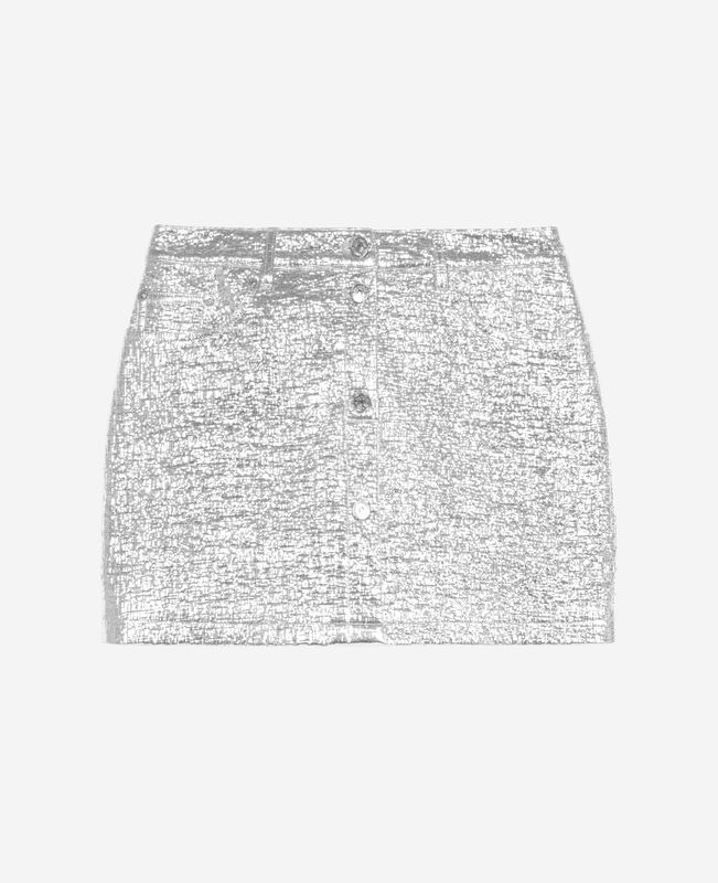 The Kooples FEMME SILVER jupe courte argentée