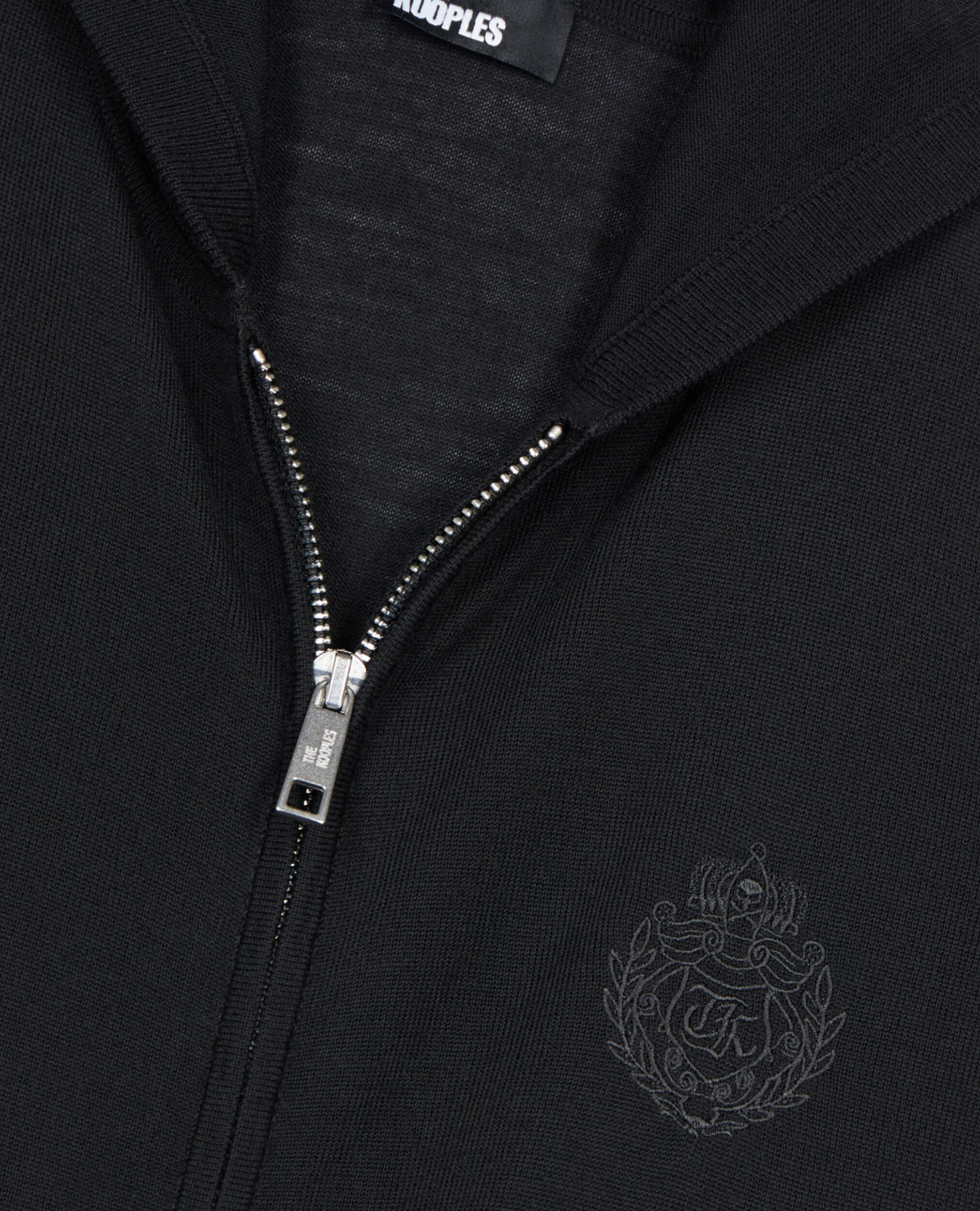 Cardigan à capuche en laine noir, BLACK, hi-res image number null