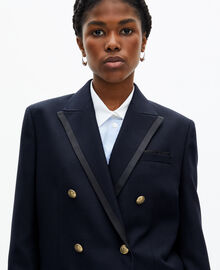 The Kooples FEMME DARK NAVY veste tailleur en laine mélangée bleu marine