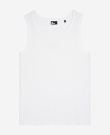 The Kooples HOMME WHITE débardeur avec broderie blason blanc