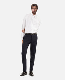 The Kooples HOMME NAVY pantalon de costume pied de puce bleu