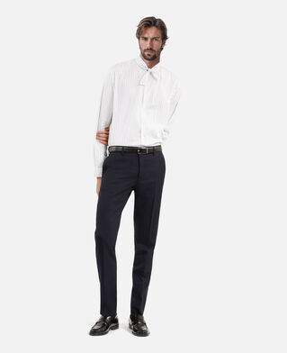 The Kooples MEN NAVY blue flea-foot suit pants