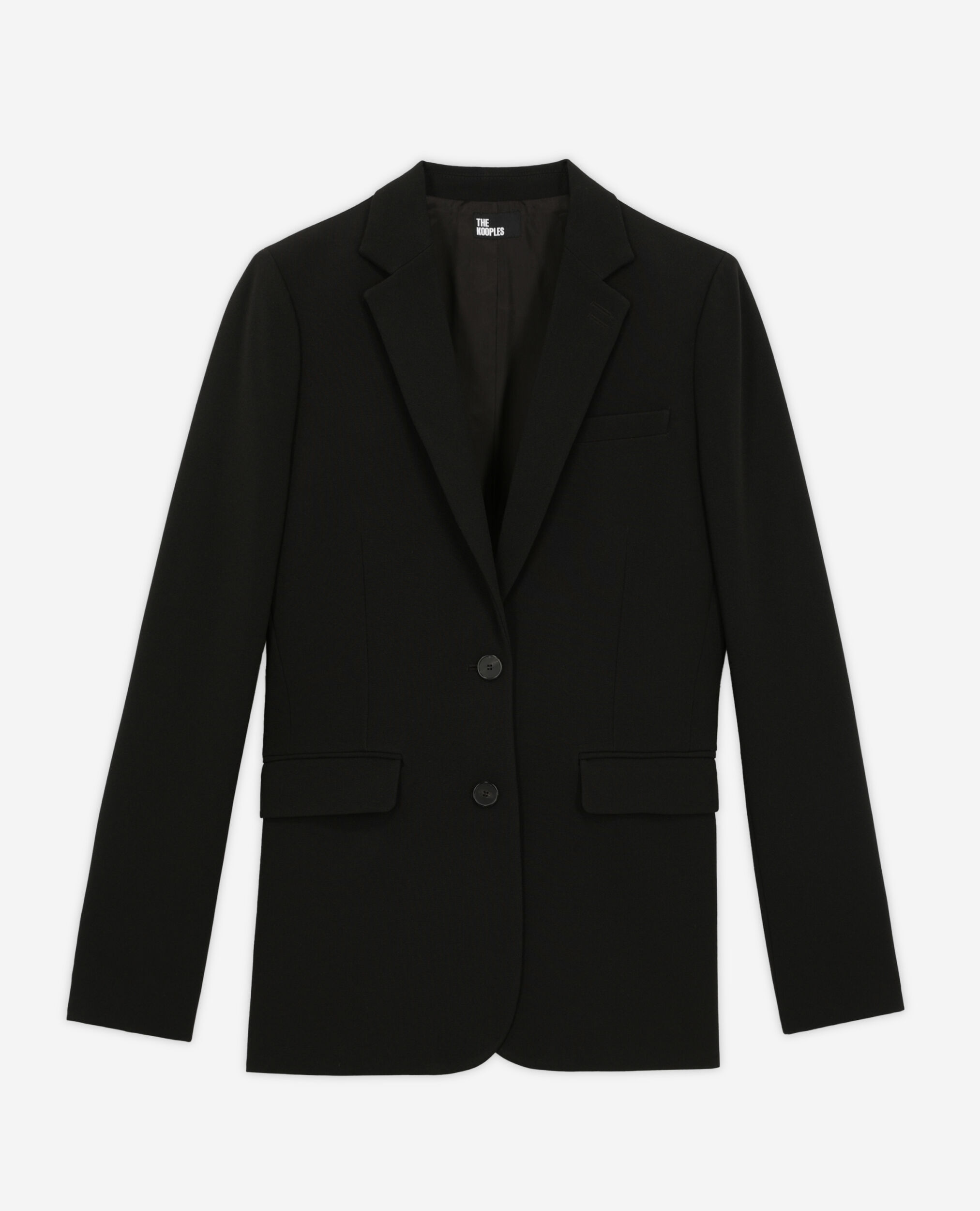 Veste tailleur coupe droite noire, BLACK, hi-res image number null