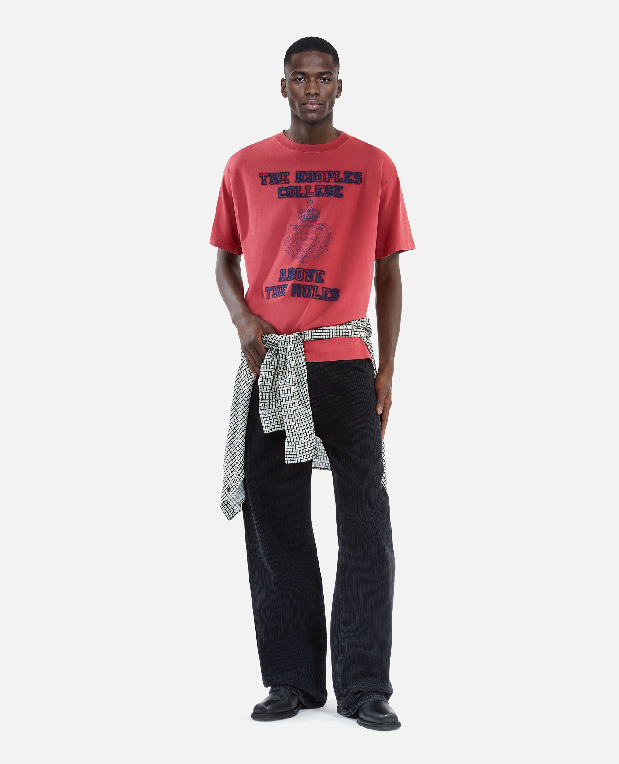 T-shirt avec sérigraphie rouge, RED / BURGUNDY, hi-res image number null