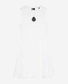The Kooples FEMME WHITE robe courte avec logo blanche