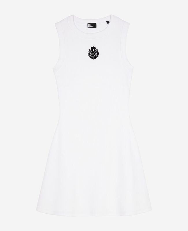 The Kooples FEMME WHITE robe courte avec logo blanche