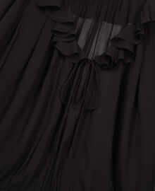 The Kooples FEMME BLACK STONE blouse avec volants noire