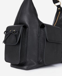 The Kooples FEMME BLACK sac amelia xl en cuir noir