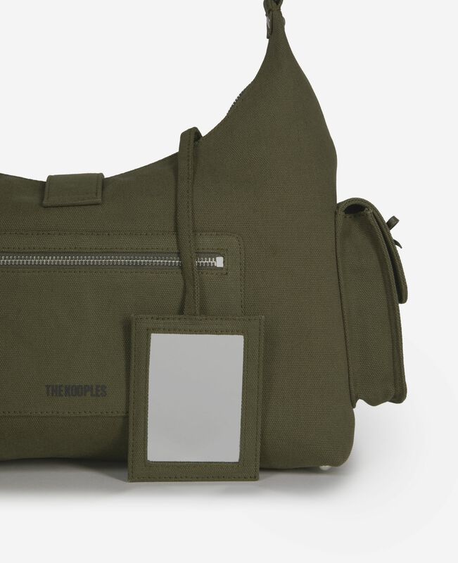 The Kooples FEMME KAKI sac amelia xl en canvas kaki