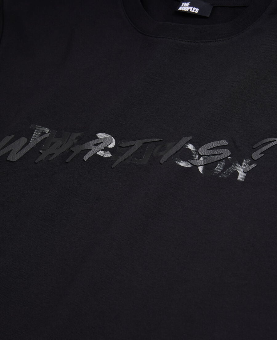 The Kooples MEN BLACK men's black what is t-shirt