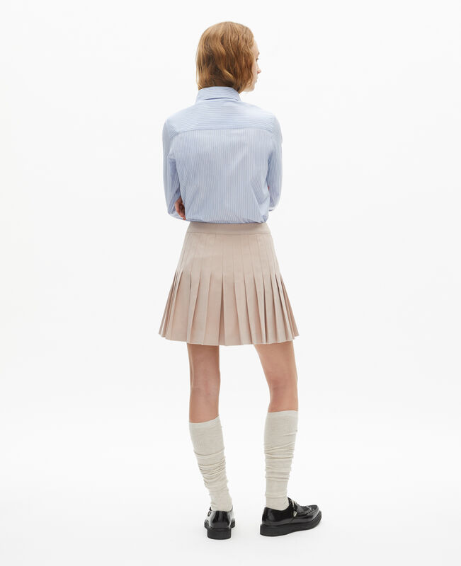 The Kooples FEMME LILA jupe courte plissée rose clair