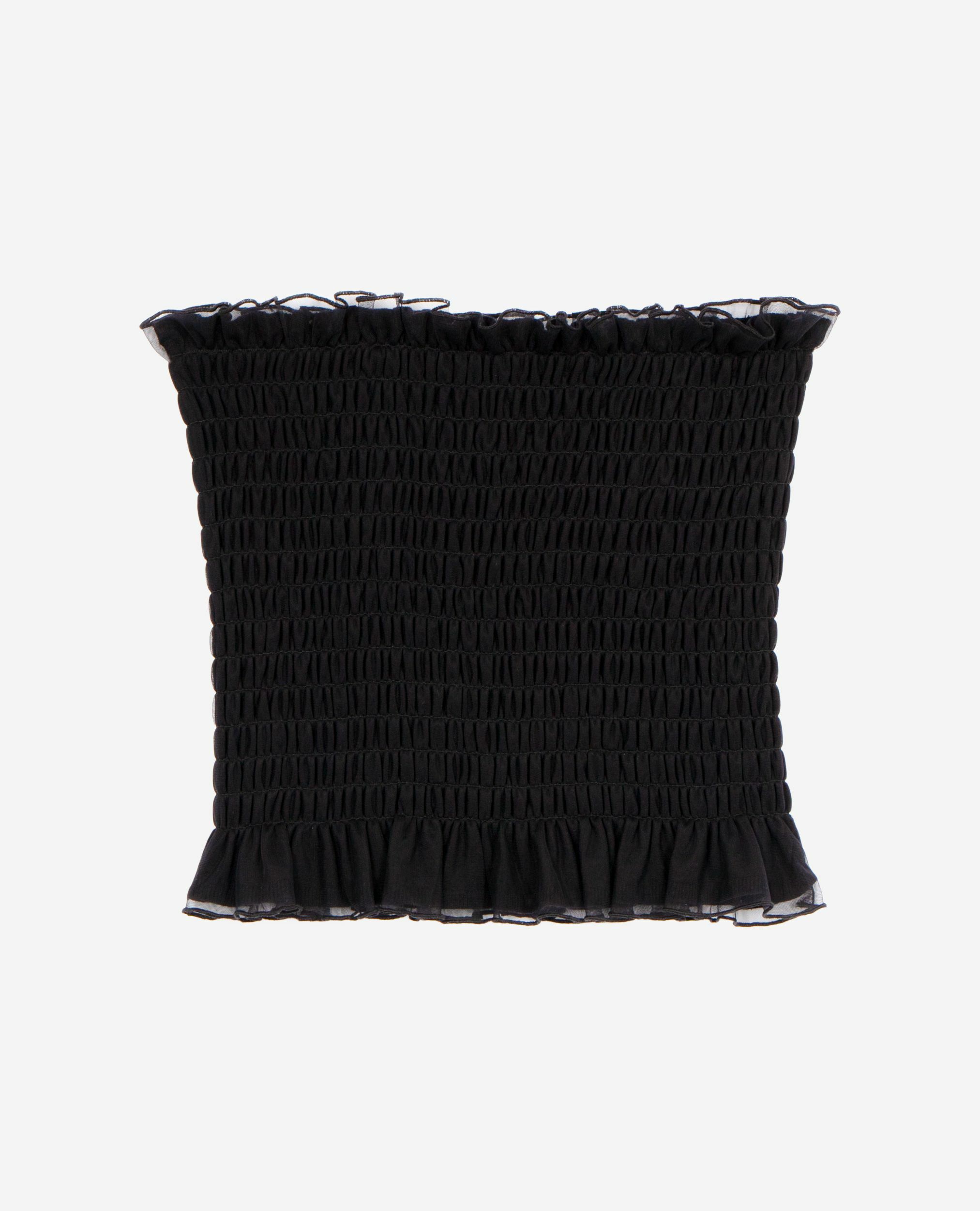 Top bustier smoké noir, BLACK, hi-res image number null