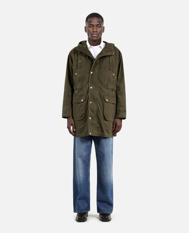The Kooples HOMME KAKI parka à capuche kaki