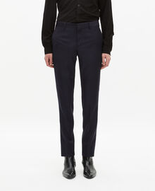 The Kooples HOMME DARK NAVY pantalon de costume en laine ajusté bleu
