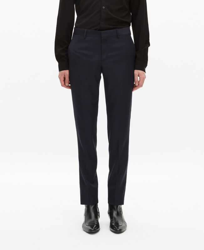 The Kooples HOMME DARK NAVY pantalon de costume en laine ajusté bleu