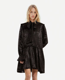The Kooples FEMME BLACK robe courte jacquard imprimé rubans