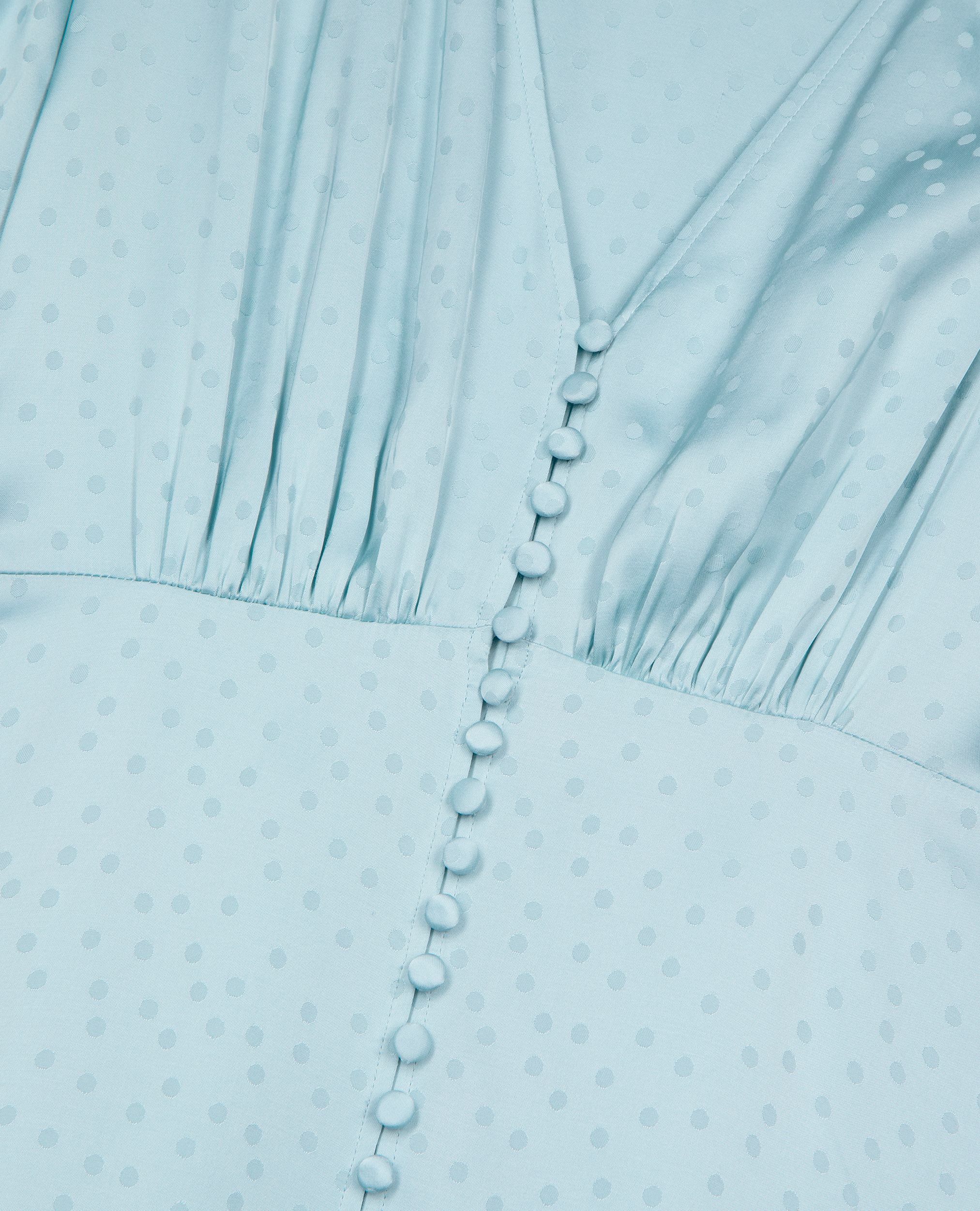 Robe longue à pois en jacquard bleue, BABY BLUE, hi-res image number null