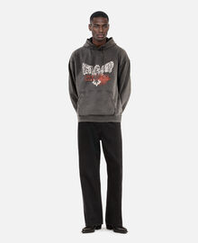 The Kooples HOMME BLACK sweatshirt à capuche et sérigraphie noir 