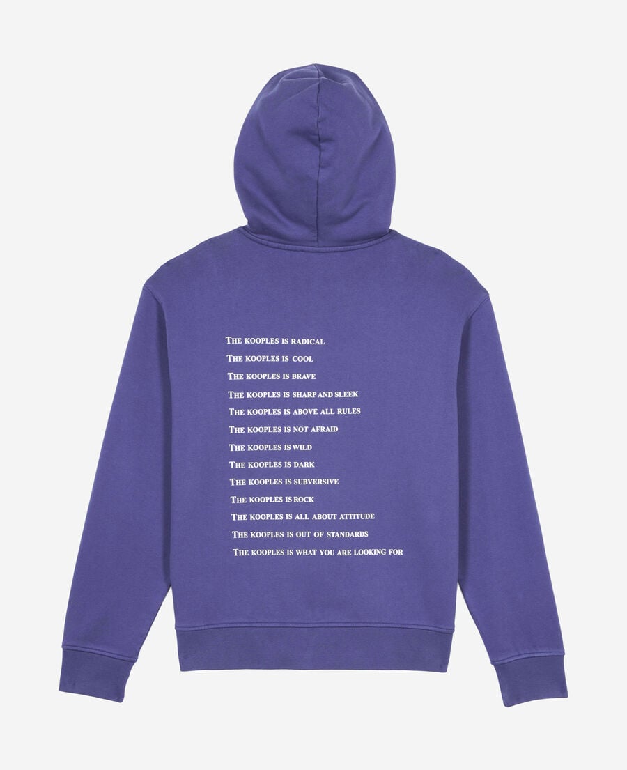 The Kooples FEMME BLUE ATLANTIQUE sweatshirt à capuche what is violet
