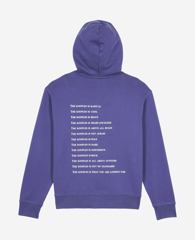 The Kooples FEMME BLUE ATLANTIQUE sweatshirt à capuche what is violet