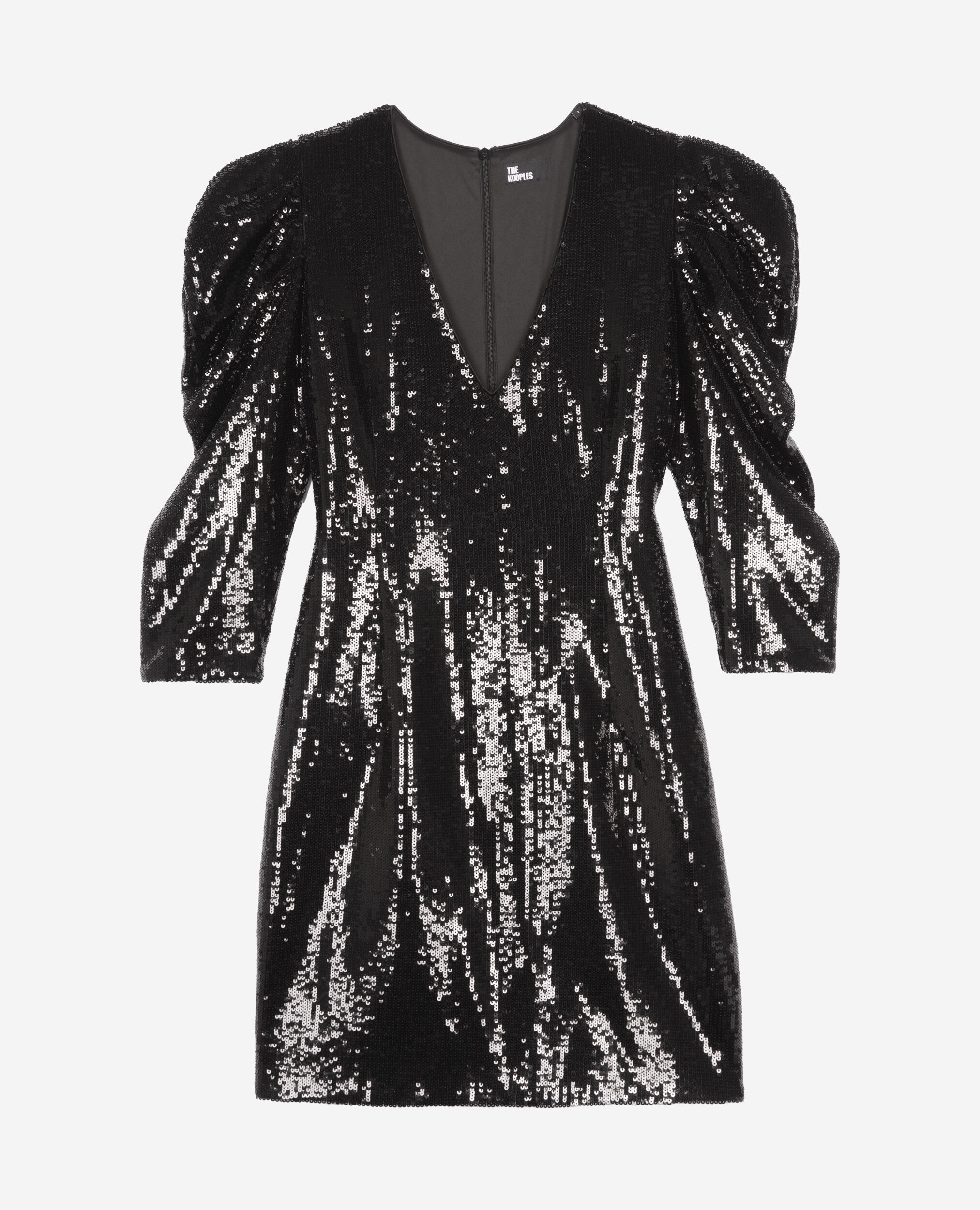 Robe courte à sequins noire, BLACK STONE, hi-res image number null