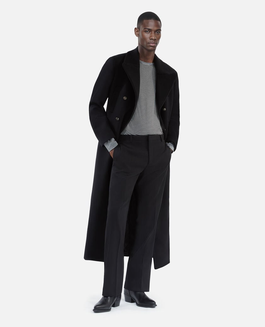 The Kooples HOMBRE BLACK pantalón recto de lana negra
