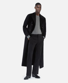 The Kooples HOMME BLACK pantalon droit en laine noir