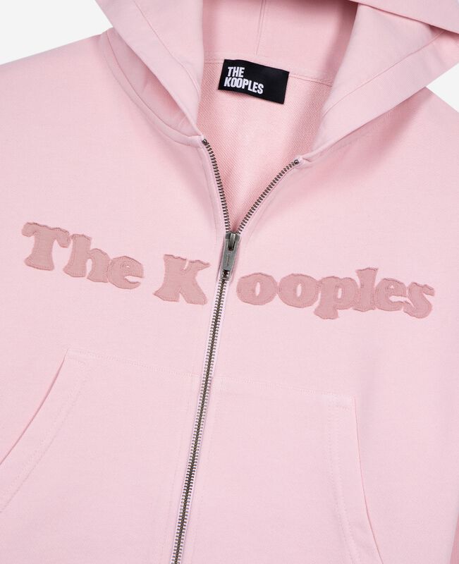The Kooples FEMME LILA sweatshirt à zip avec logo rose