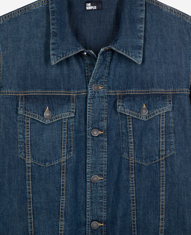The Kooples HOMME MEDIUM BLUE chemise manches longues en denim